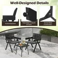 thumbnail image 4 of GVN Backyard Furniture Sets,Outdoor Furniture Sets,3 Pieces Patio PE Wicker Bistro Set with Quick-Drying Foam-Black, 4 of 6
