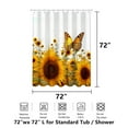 thumbnail image 7 of Sunflower Butterfly Shower Curtain Set, Butterfly Shower Curtains for Bathroom Waterproof Polyester Fabric Shower Curtain with 12 Hooks, 72x72 inches, 7 of 7