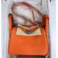 thumbnail image 1 of NEW w/ Recept 2024 Heres Orange Clemence PHW Mini Lindy 20 Should bag, 1 of 6