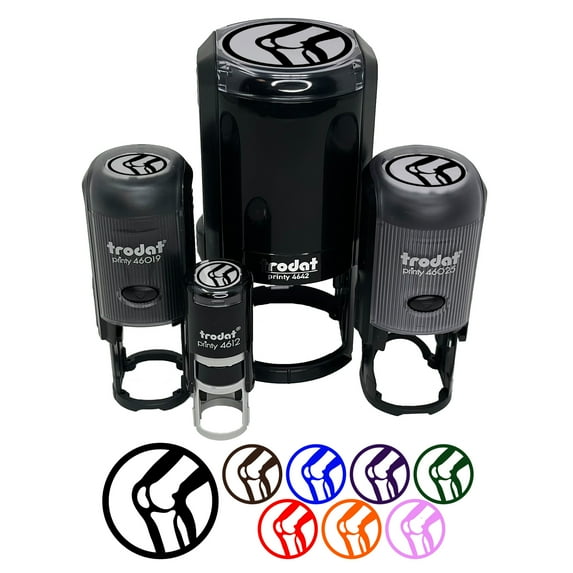 Knee Bones Joint Anatomy Body Part Self-Inking Rubber Stamp Ink Stamper - Purple Ink - Small 3/4 Inch