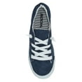 thumbnail image 2 of Zig Blue Navy Women Soda Shoes Flat Linen Canvas Fashion Sneakers Comfortable Insoles Slip On Lace Up Style Loafers 9, 2 of 3