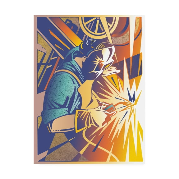 Trademark Fine Art 'Welder's Spark' Canvas Art by David Chestnutt