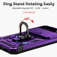 thumbnail image 6 of for Google Pixel 9 Pro XL Case with Slide Camera Cover HD Screen Protector [Military Grade 16ft. Drop Tested] Magnetic Ring Holder Kickstand Protective Phone Case for Google Pixel 9 Pro XL, Purple, 6 of 17