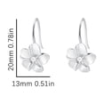 thumbnail image 2 of OUEPLLOZ Clearance Solid 925 Sterling Silver Plumeria Flower Stud Earrings for Women Teens Crystal Flower Stud Earrings(Silver,One Size), 2 of 6