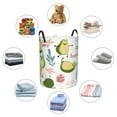 thumbnail image 6 of Bingfone Happy Avocado Waterproof Foldable Laundry Hamper Bucket With Handles For Storage Bin,Clothes Hamper (Small), 6 of 8