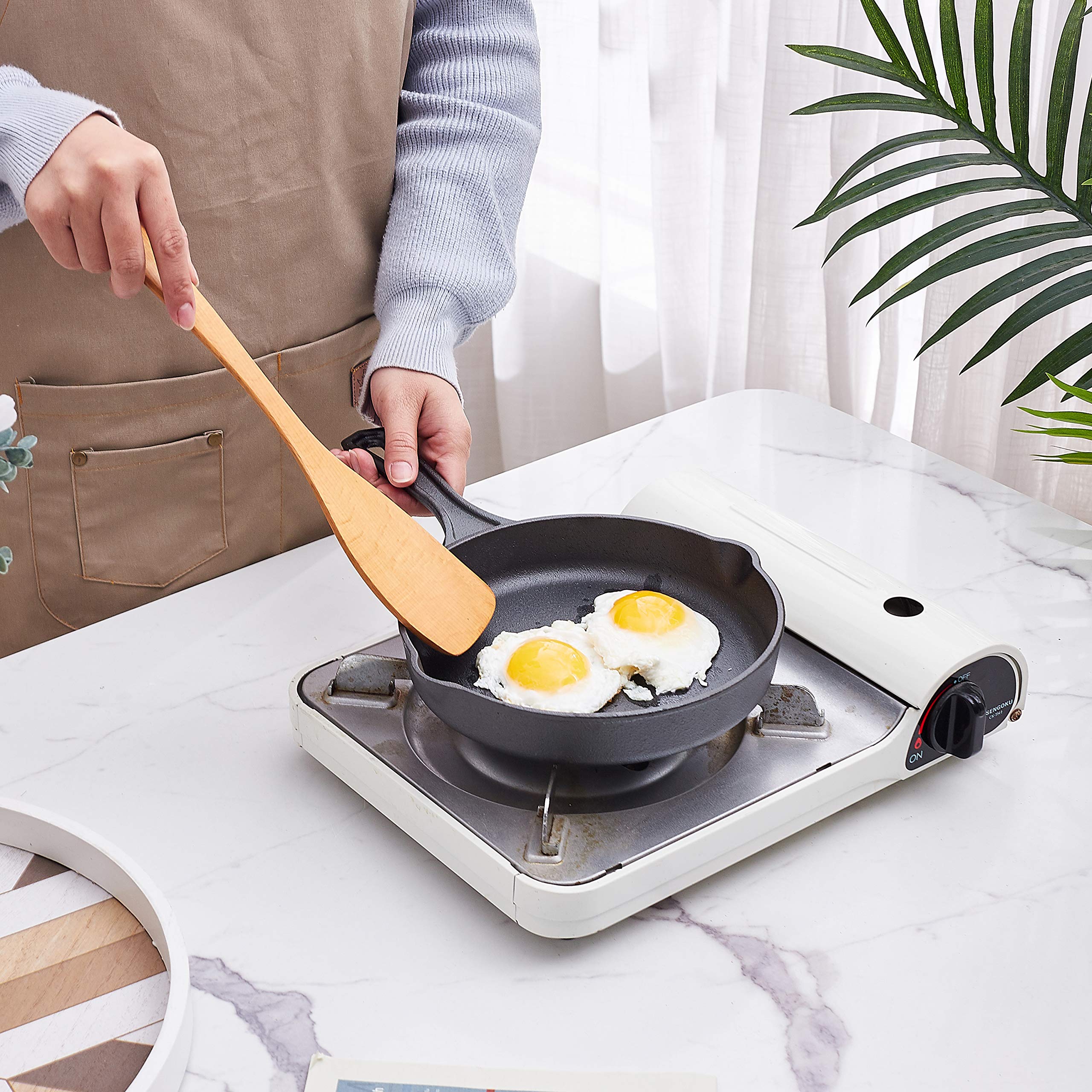 Bruntmor 8-Piece Pre-Seasoned Cast Iron Cookware Set – Includes Dutch Oven, Skillets, Grill Pan, Pizza Pan, Ready To Use