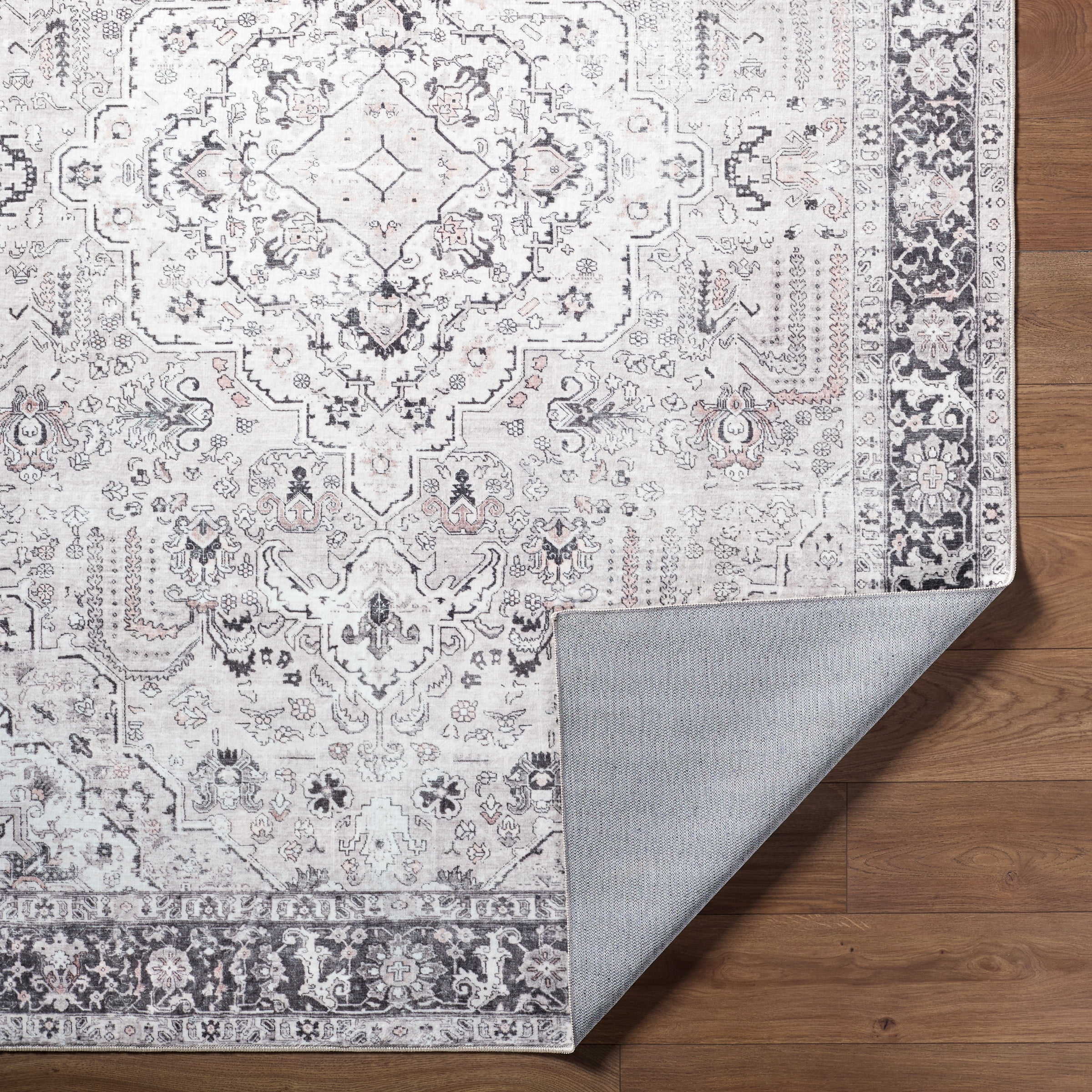 My Texas House Washable Laine Beige 2' x 2'11" Washable Accent Rug