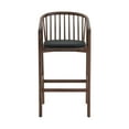 thumbnail image 2 of Armen Living Echo Walnut Wood and Black Faux Leather Counter Stool, 2 of 14