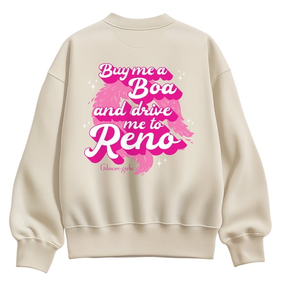 Gilmore Girls - Drive Me To Reno  - Ladies Oversized Fleece Crew Sweatshirt