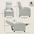 thumbnail image 3 of HOMCOM Fauteuil Inclinable à Poussée pour Cinéma Maison avec Siège Rembourré, 3 of 10