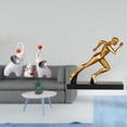 thumbnail image 2 of Esculturas de elefantes Figuras de cerámica Estatua de de mesa Arte abstracto Estatua de personaje de resina coleccionable Adecuado pa, 2 of 8