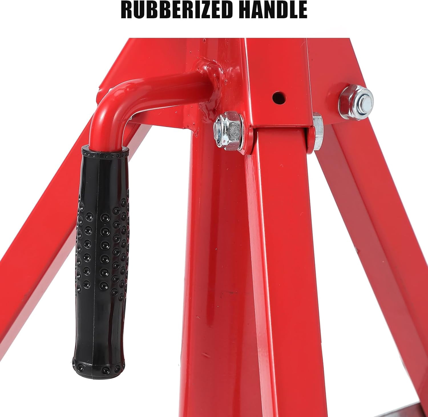 ChaoLink V-Head Pipe Jack Stand, 28 inches -52 inches Adjustable Height Heavy Duty Steel Jack Stand with 2500 LBS Load Capacity, Portable Pipe Stand with Folding Legs for Welding, Cutting