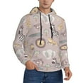 thumbnail image 2 of Wukai Safari Animals Print Men Hoodies Fleece Sweatshirts Long Sleeve Sweaters Pullover Fall Outfits Winter Clothes-Medium, 2 of 7