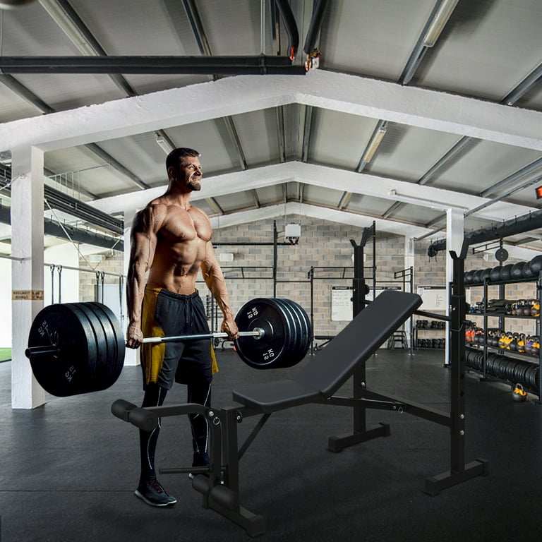 ウエイトトレーニング Bench press Adjustable Weight Bench Bench Press with Squat Rack Olympic