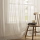 thumbnail image 4 of Cortinas transparentes Joydeco de lino blanco de 183 cm de largo para sala de estar, 4 of 8