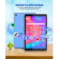 thumbnail image 2 of Tablettes 10.1 Pouces Android 14 Tablette la Plus Récente, 32 Go ROM 1 To Extensible, Processeur Quad-Core Tablette, Batterie 6000mAh, Double Caméra, Wifi, 1280x 800 IPS Tablette PC (Bleu), 2 of 6