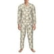 thumbnail image 3 of Balery Cute Alpaca Pijama para Hombre de Dos Piezas con Manga Larga, Conjunto de Dormir y Descanso Suave con Bolsillos-Large, 3 of 7