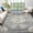 Grey Blue, variant on GlowSol 8' x 10' Vintage Area Rug Medallion Rug Low Pile Non Slip Accent Rug for Dining Room Home Office, Rust/Beige