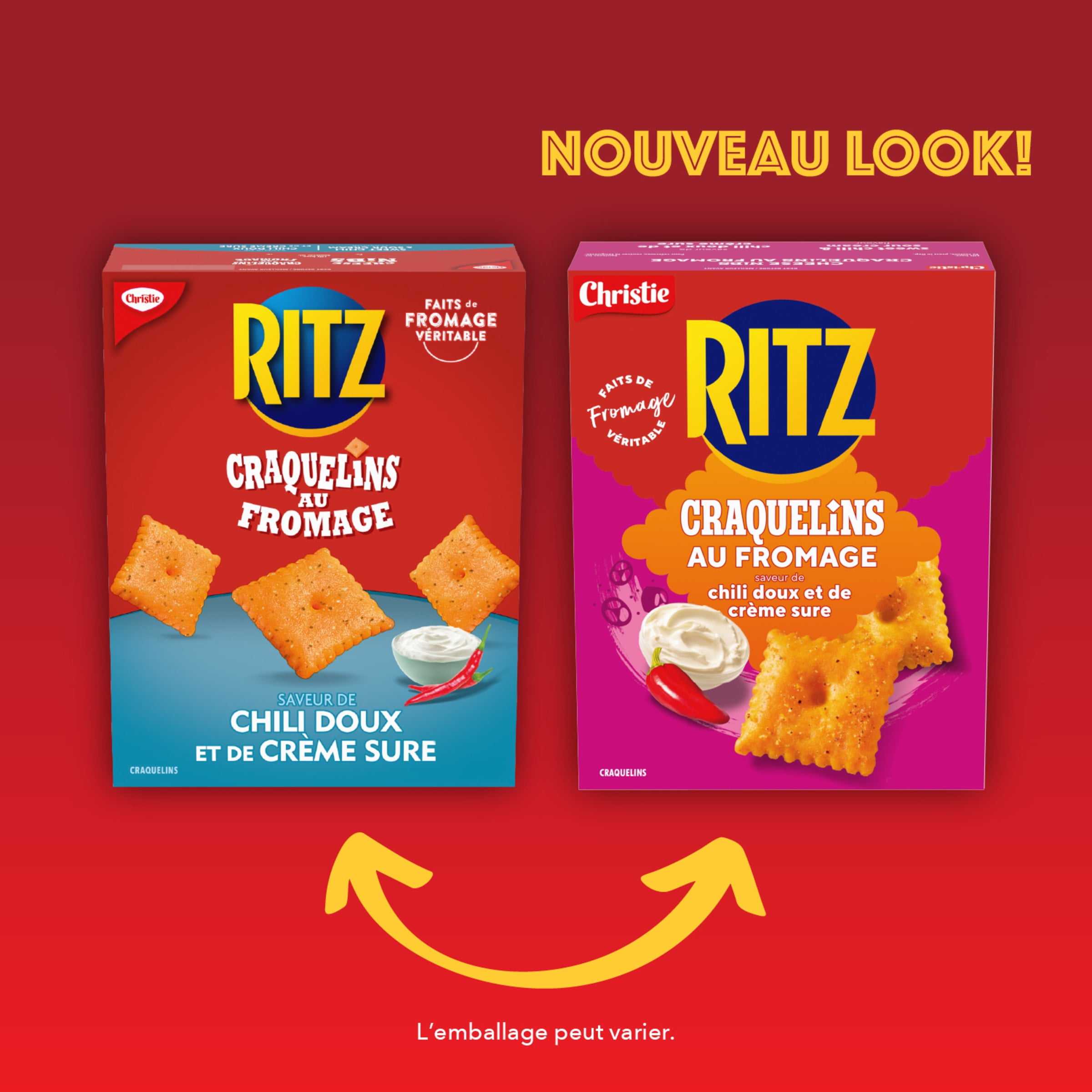 CHRISTIE RITZ CHEESE NIBS SWEET CHILI & SOUR CREAM