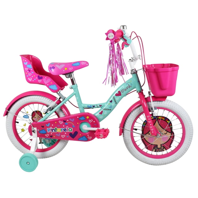 Bicicleta Niña Rodada 16 1 Velocidad Pintarela Monk Monk Urbana