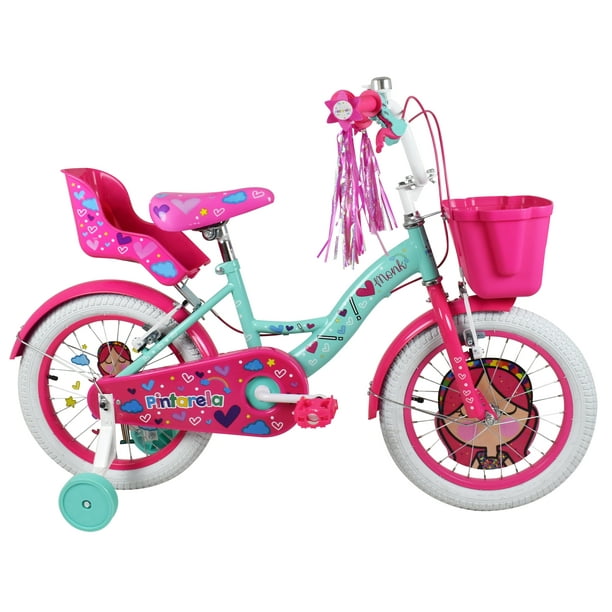 Bicicleta Niña Rodada 16 1 Velocidad Pintarela Monk Monk Urbana