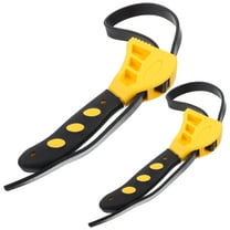 FRCOLOR 2 Pcs Strap Wrenches for Mechanics Oil Filter Tightening Ratchet Yellow