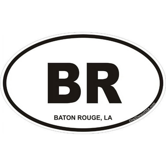 3.8 Inch Baton Rouge Louisiana Oval Decal