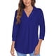 thumbnail image 4 of Sexy Dance Top de mujer con manga 3/4 y blusa holgada con cuello en V, 4 of 7