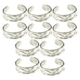thumbnail image 2 of Opolski 10 Pcs Adjustable Silver Plated Open Jewelry Toe Rings for Women Party Gift, 2 of 7