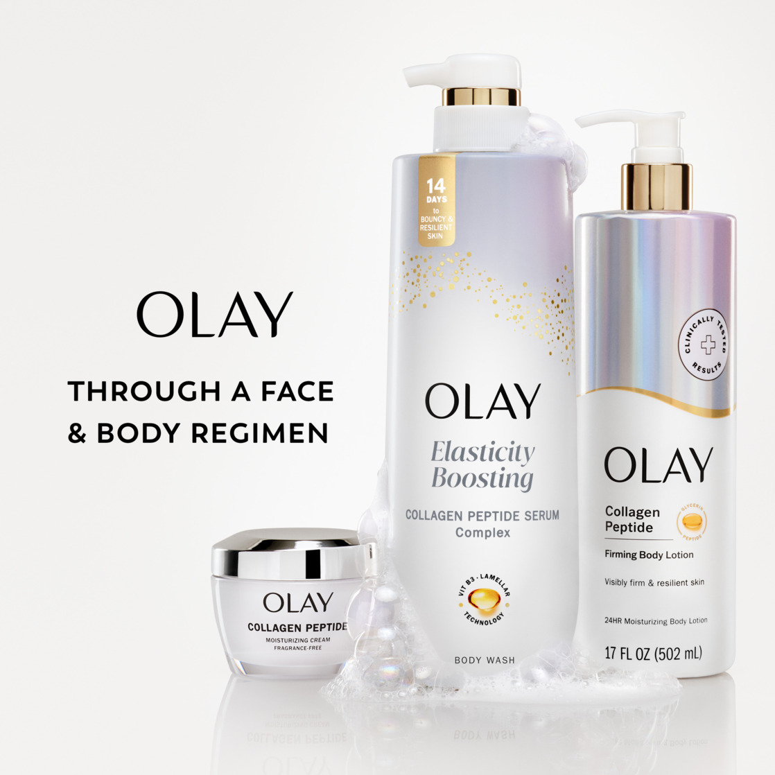 Olay Elasticity Boosting Body Wash with Collagen Peptide Serum Complex, 28 oz