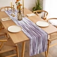 thumbnail image 3 of Purple Vintage Table Runner 48 Inches Long Farmhouse Dress Scarves, Striped Painting Retro Abstract Art Dining Tablerunner for Coffee Table/Kitchen Island/Party Décor, 13" x 48", 3 of 8