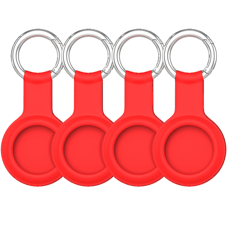  HATALKIN Compatible with AirTag Case Keychain Air Tag Holder  Silicone AirTags Key Ring Cases Tags Chain Apple GPS Item Finders  Accessories 4 Pack : Electronics