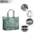 thumbnail image 3 of Mala Inspired Paisley Duffel Boho Vintage Weekender Bag with Artistic Floral Pattern, Ethnic Chic Design, 3 of 5