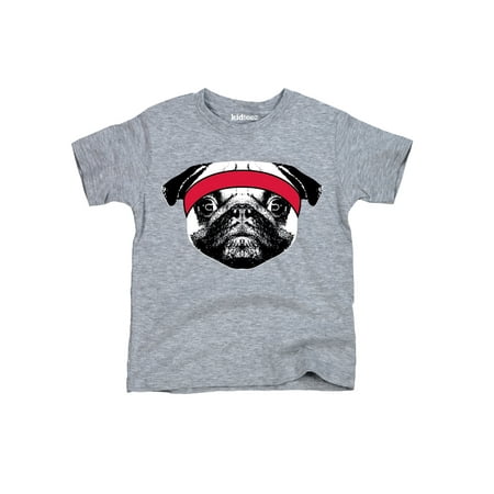 Pug Headband Cute Dog Working Out Graphic-Toddler