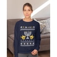 thumbnail image 2 of Tstars Women's Funny Jewish Holidays Ugly Christmas Hanukkah Sweatshirt,Small Navy, 2 of 6