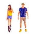 thumbnail image 2 of Figuras de personas a escala 1:64, sombrero de cubo, accesorio de fotografía para niño, modelo de pareja de resina para decoración de escritorio,, 2 of 9
