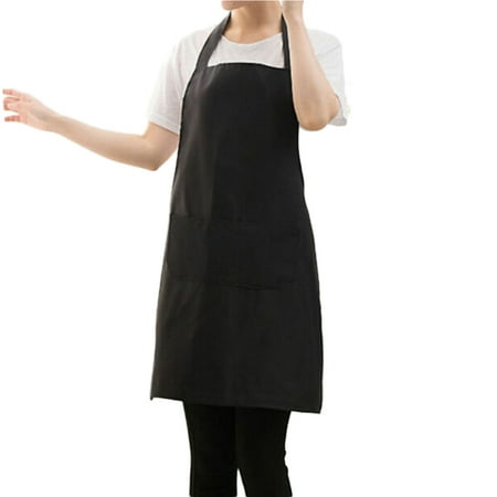 

Men Women Adjustable Bib Apron Dress with Pocket