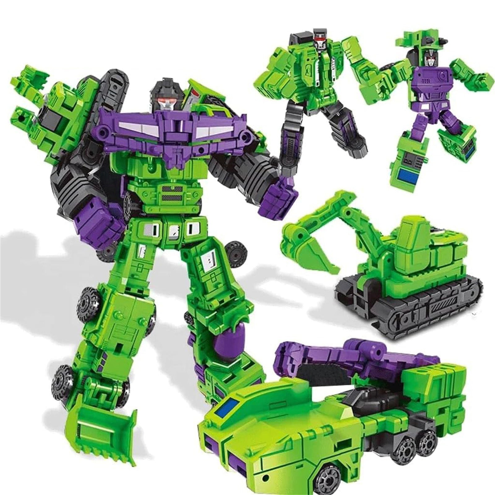 Watonic Robot Toys Mixmaster Locomotive Mixer Action Figure Set, 6-in-1 Mini Combiner