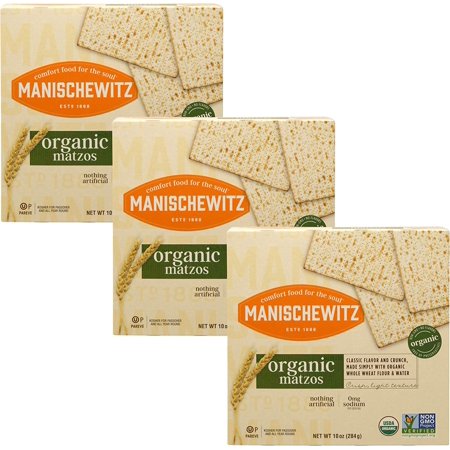 Manischewitz Organic Whole Wheat Matzos, Kosher, 10 oz. (Pack of 3)