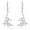 Steel, variant on THC Marijuana Molecule Dangle Earrings | Clayton Jewelry Labs