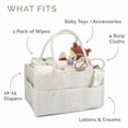 thumbnail image 6 of Diaper Caddy - Nursery Storage Bin and Car Organizer for Diapers and Baby Wipes - Charcoal, Large, 6 of 8