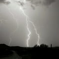 thumbnail image 2 of Taylor, Douglas 12x12 White Modern Wood Framed Museum Art Print Titled - Summer Lightning II - BW, 2 of 4
