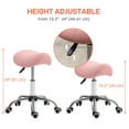 thumbnail image 4 of HOMCOM Chaise de Salon pour Spa, Chaise de Beauté avec Roues Pivotantes, Rose, 4 of 10