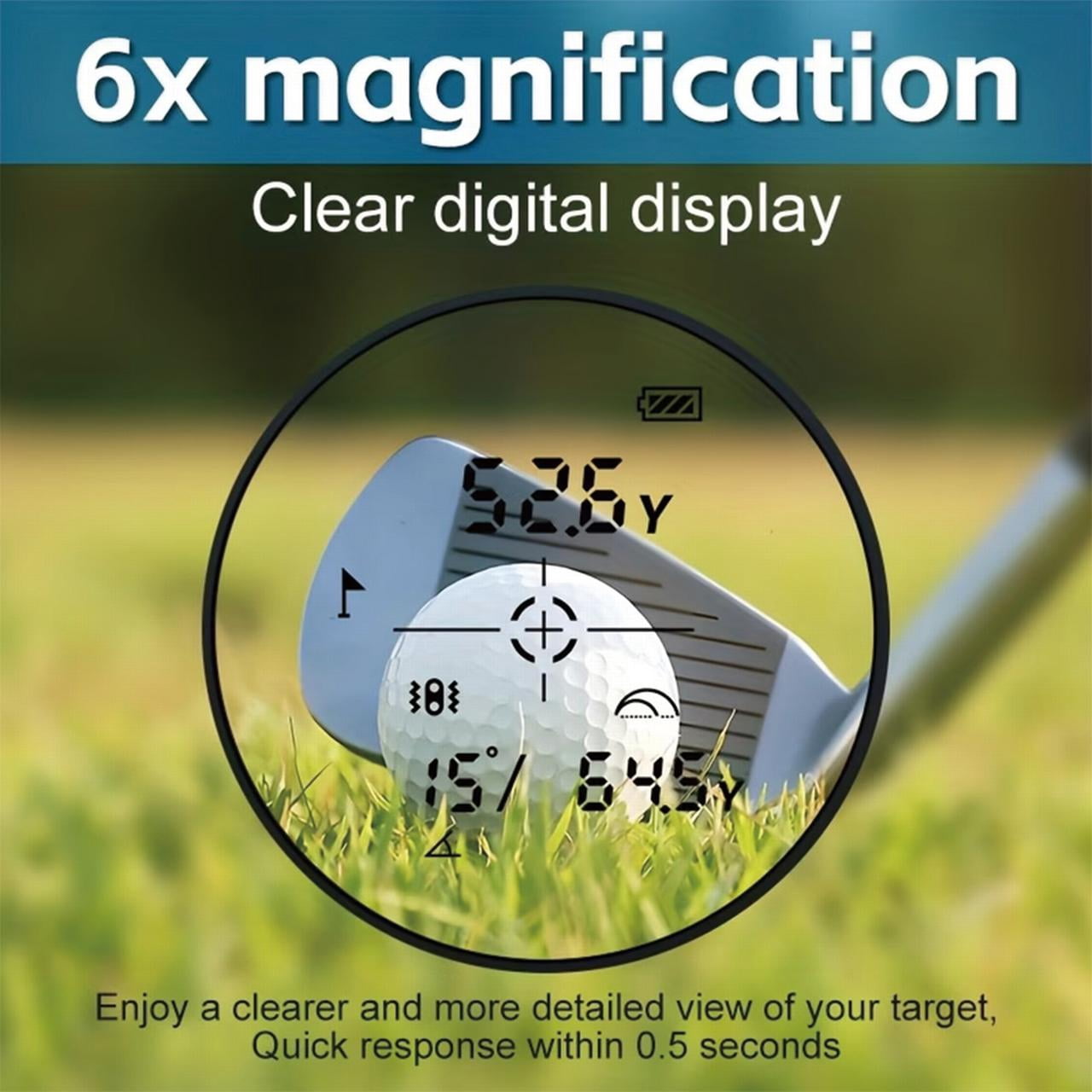 BOAYAL Golf Rangefinder 1200 Yards with Slope Flag Lock Vibration 6X Magnification 750mAh Rechargeable Laser Range Finder for Golf Hunting