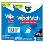 Vicks VapoPatch with Soothing Non-Medicated Vapors, 2 x 5ct Cartons