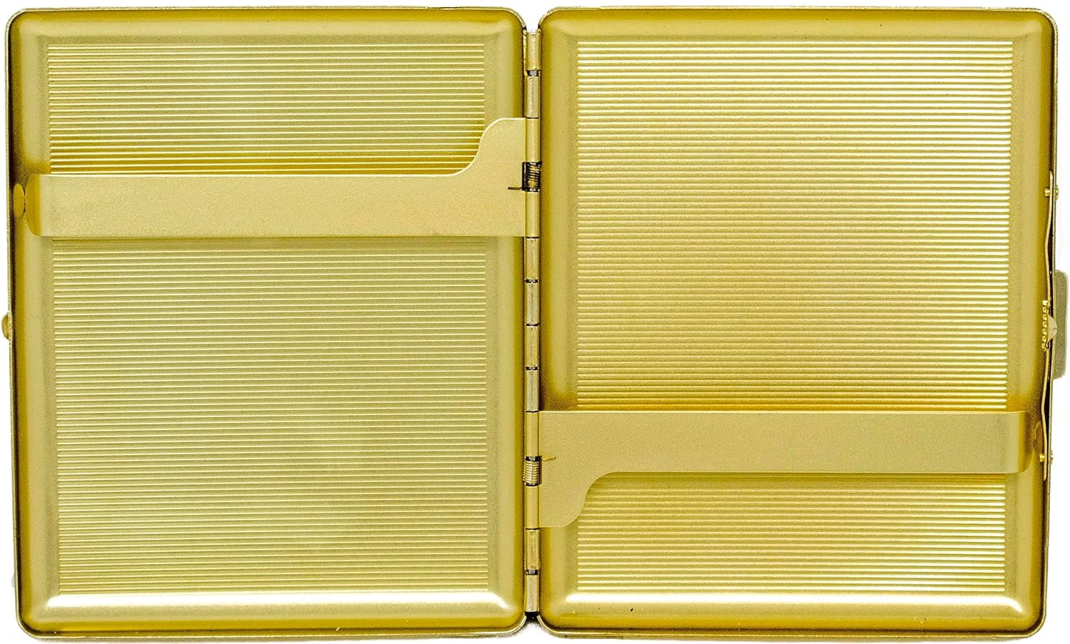 Set of 2 Metal-Plated 100s Cigarette Case & Stash Box (Gold Classic)