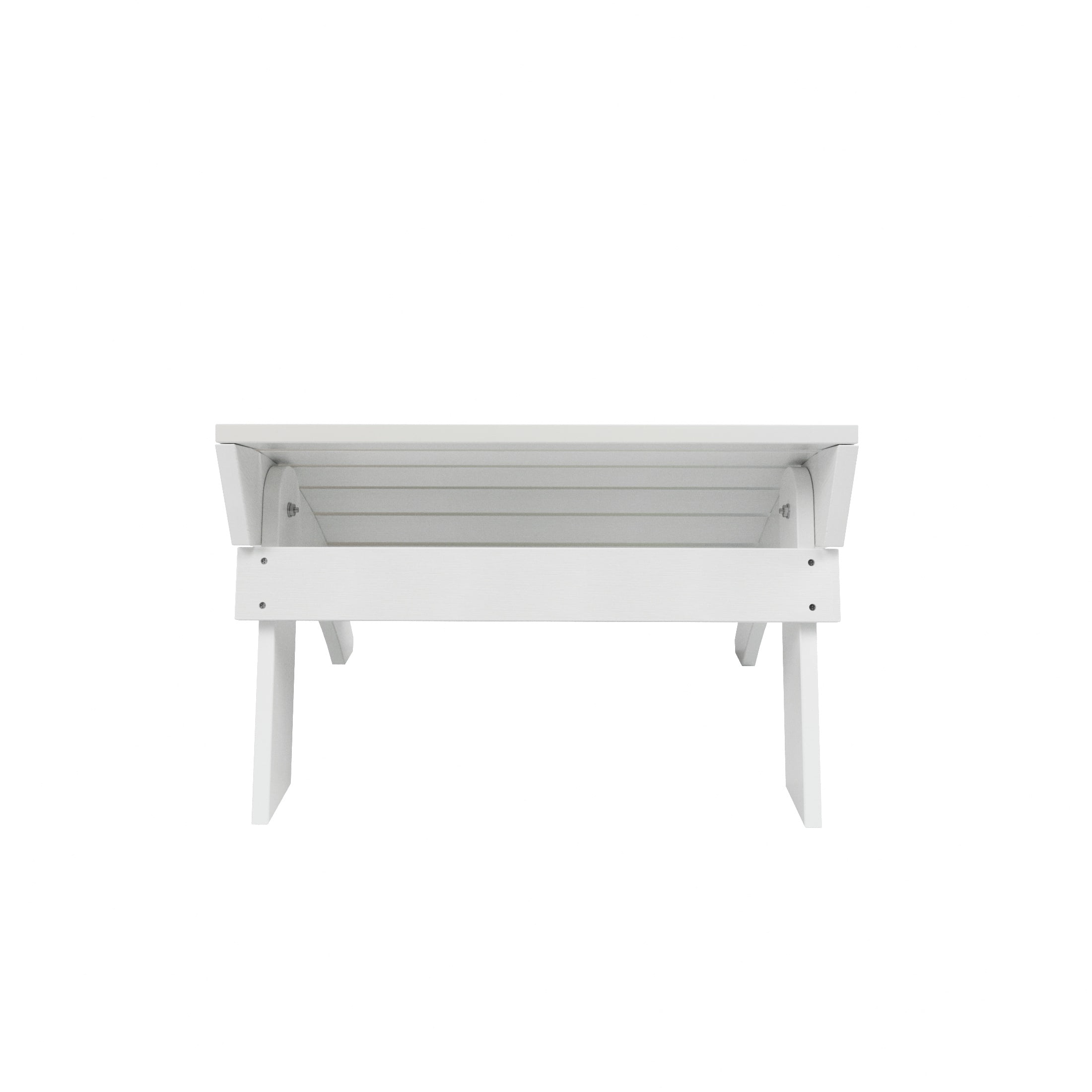 Outdoor Adirondack Chair Folding Ottoman, White