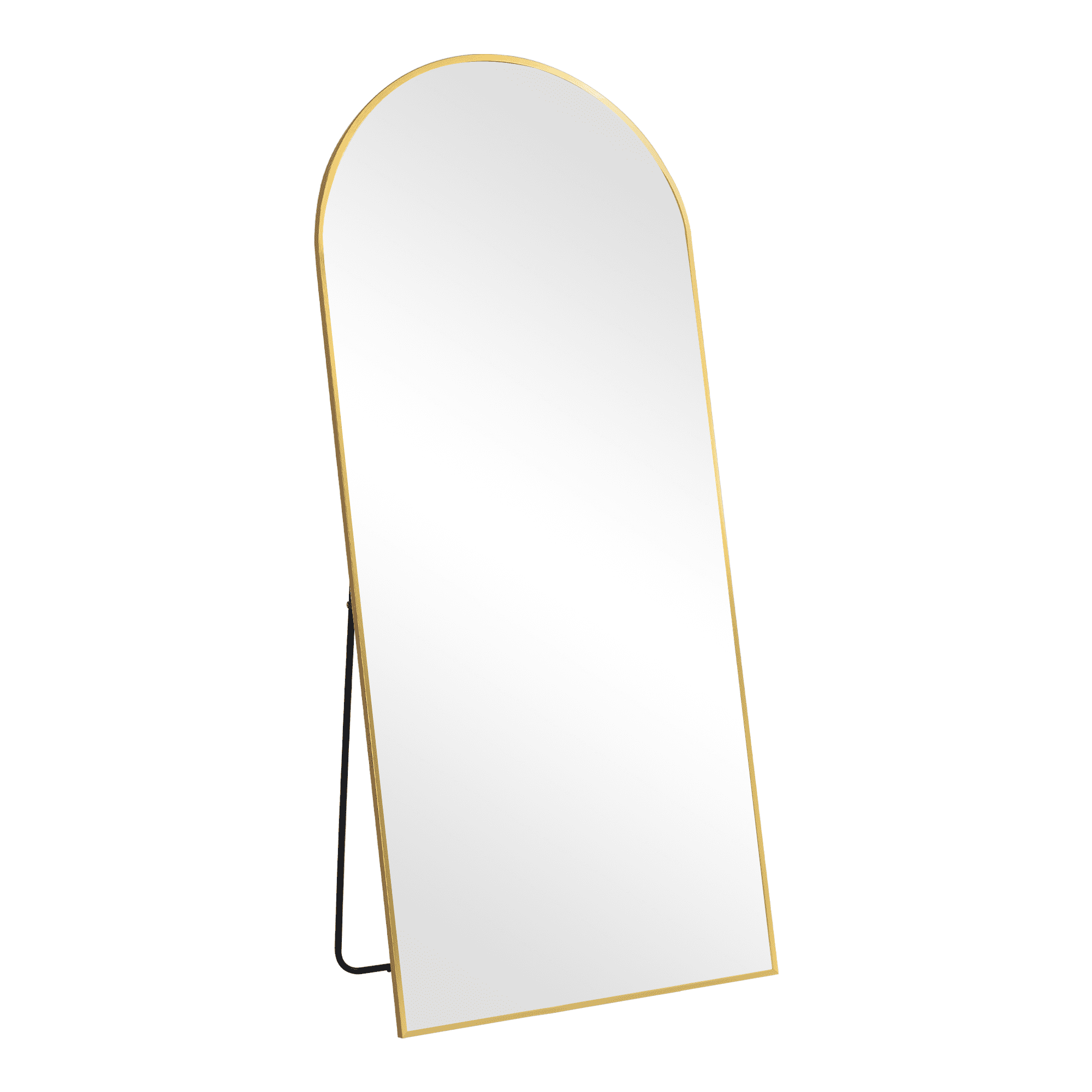 MAYEERTY 71" x 32" Gold Modern Arched Full Length Floor Mirror