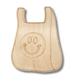 thumbnail image 2 of Unfinished Wood Etched Take Out Bag Shape 5" / 1/8", 2 of 2
