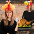 thumbnail image 5 of Joyfy 2 Pack Thanksgiving Turkey Cap for Kids and Adults Plush Turkey Hat, Thanksgiving Accessories, 5 of 8